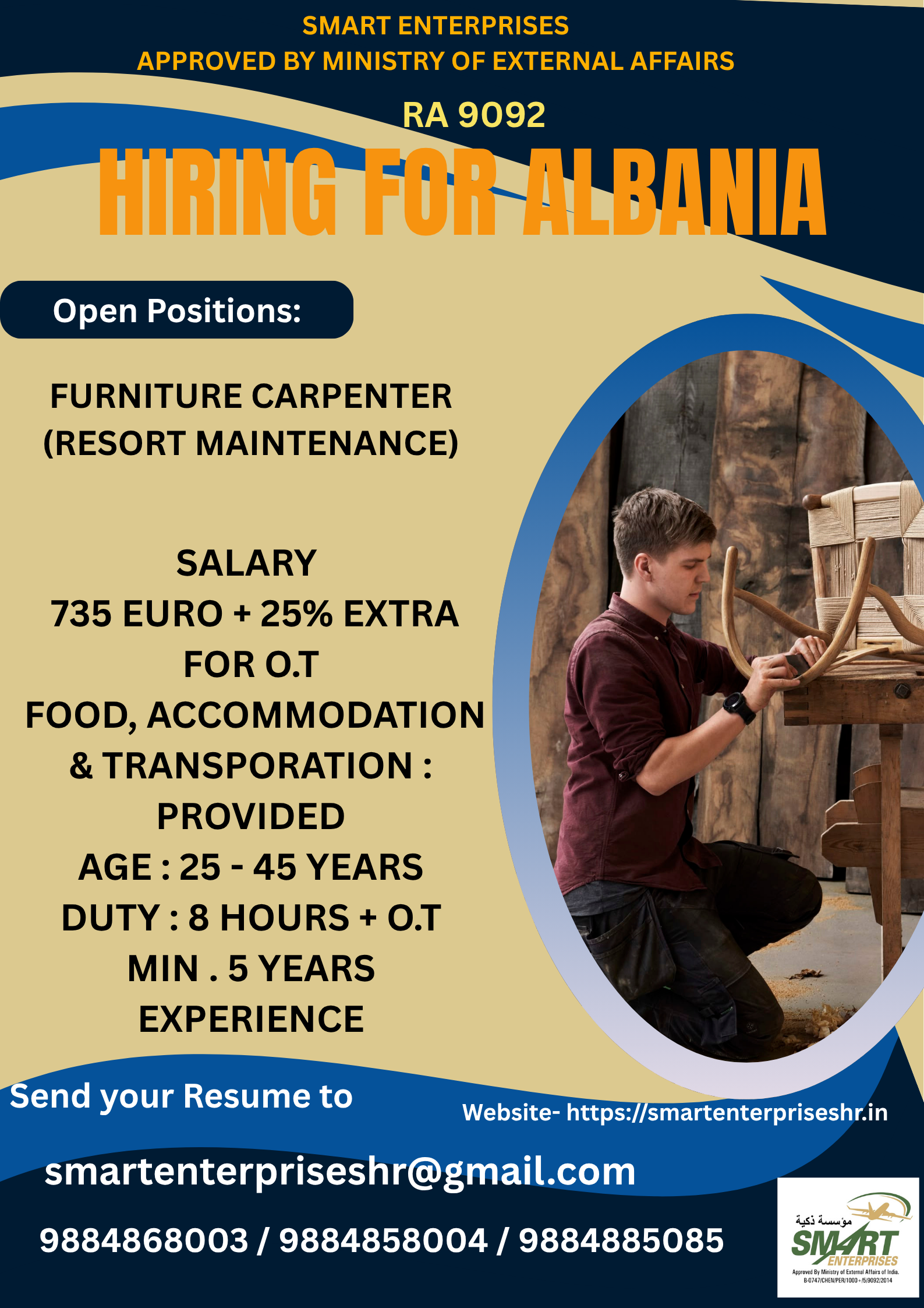 URGENT REQUIREMENT FOR ALBANIA