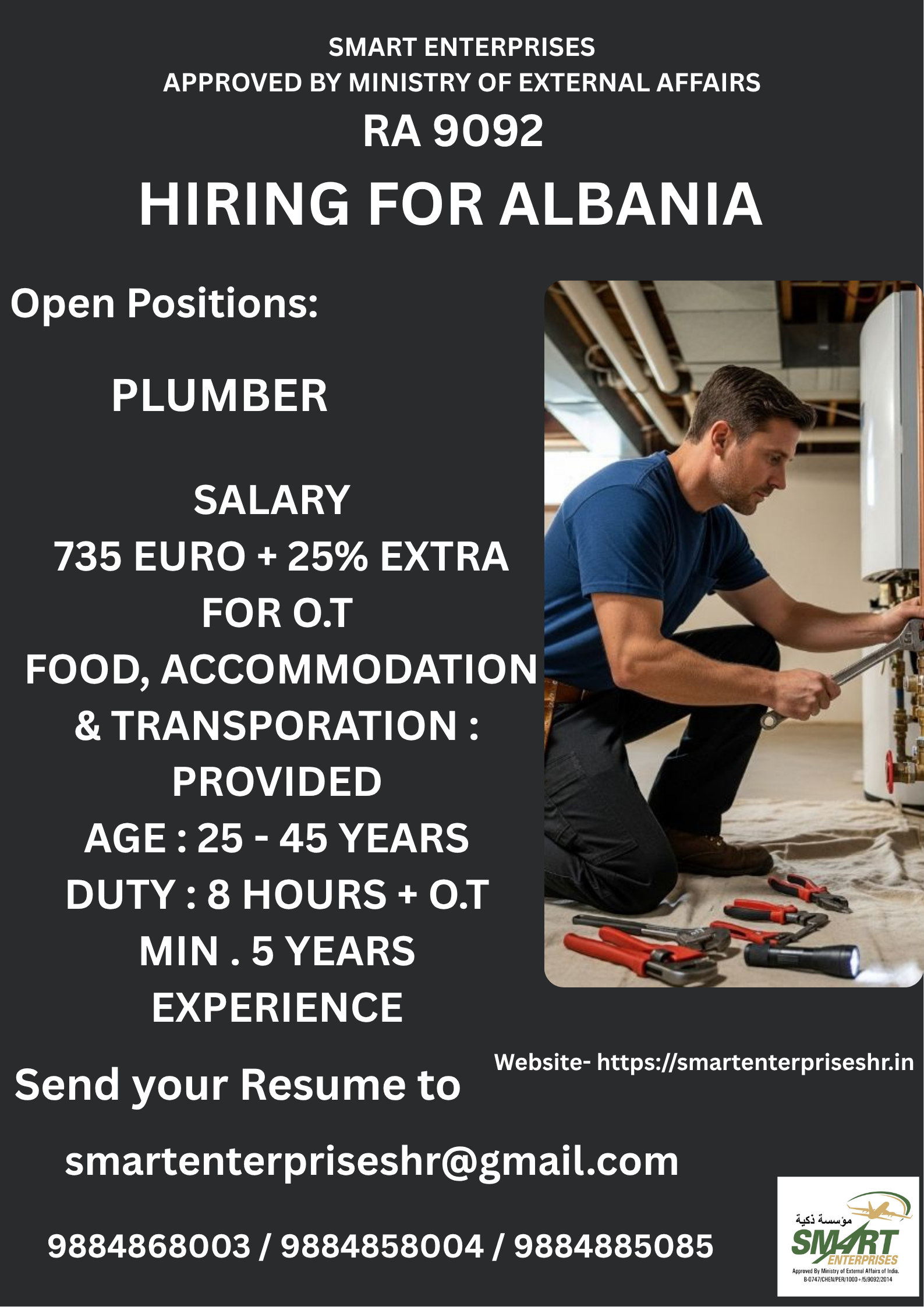 URGENT REQUIREMENT FOR ALBANIA
