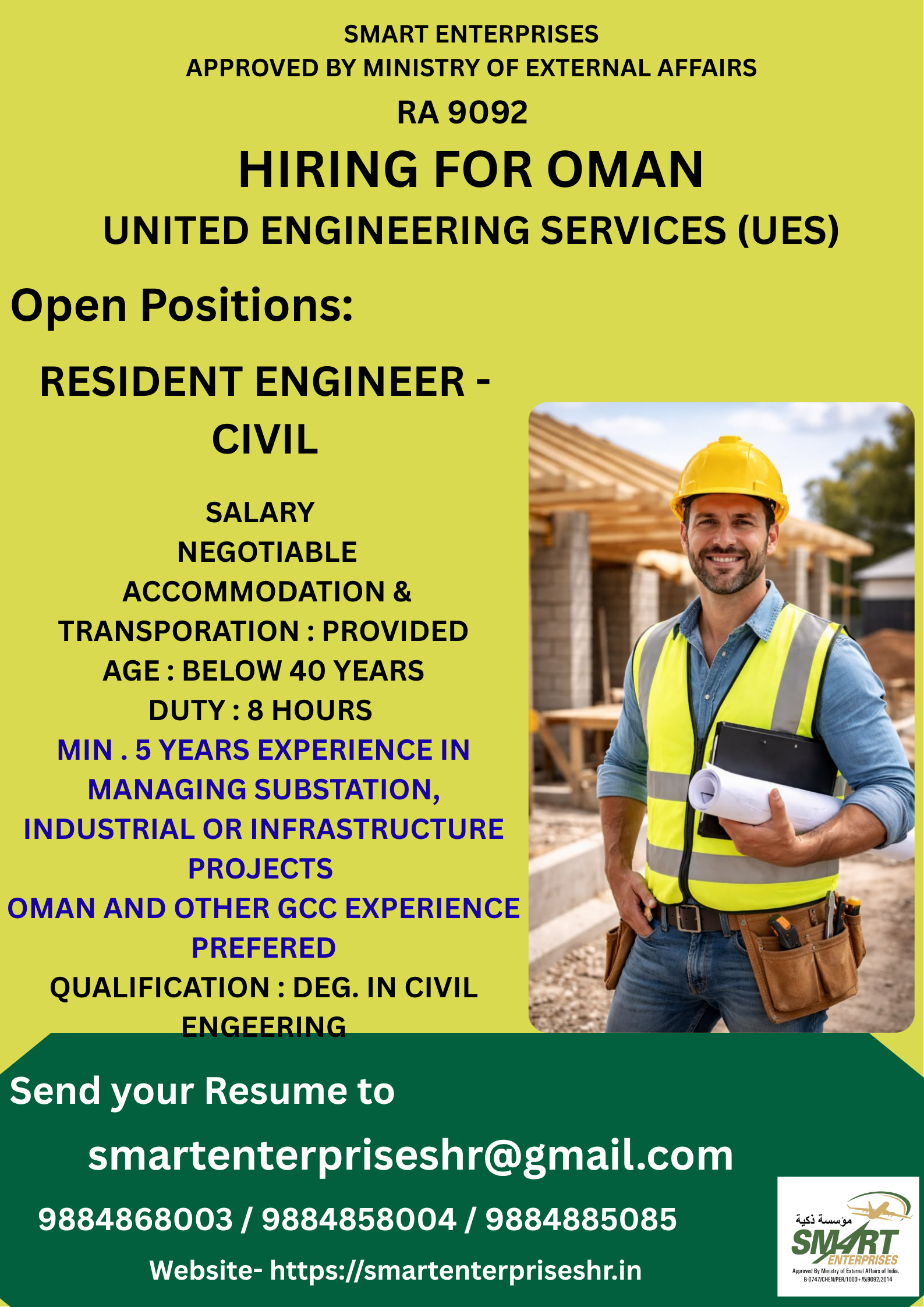 URGENT REQUIREMENT FOR OMAN