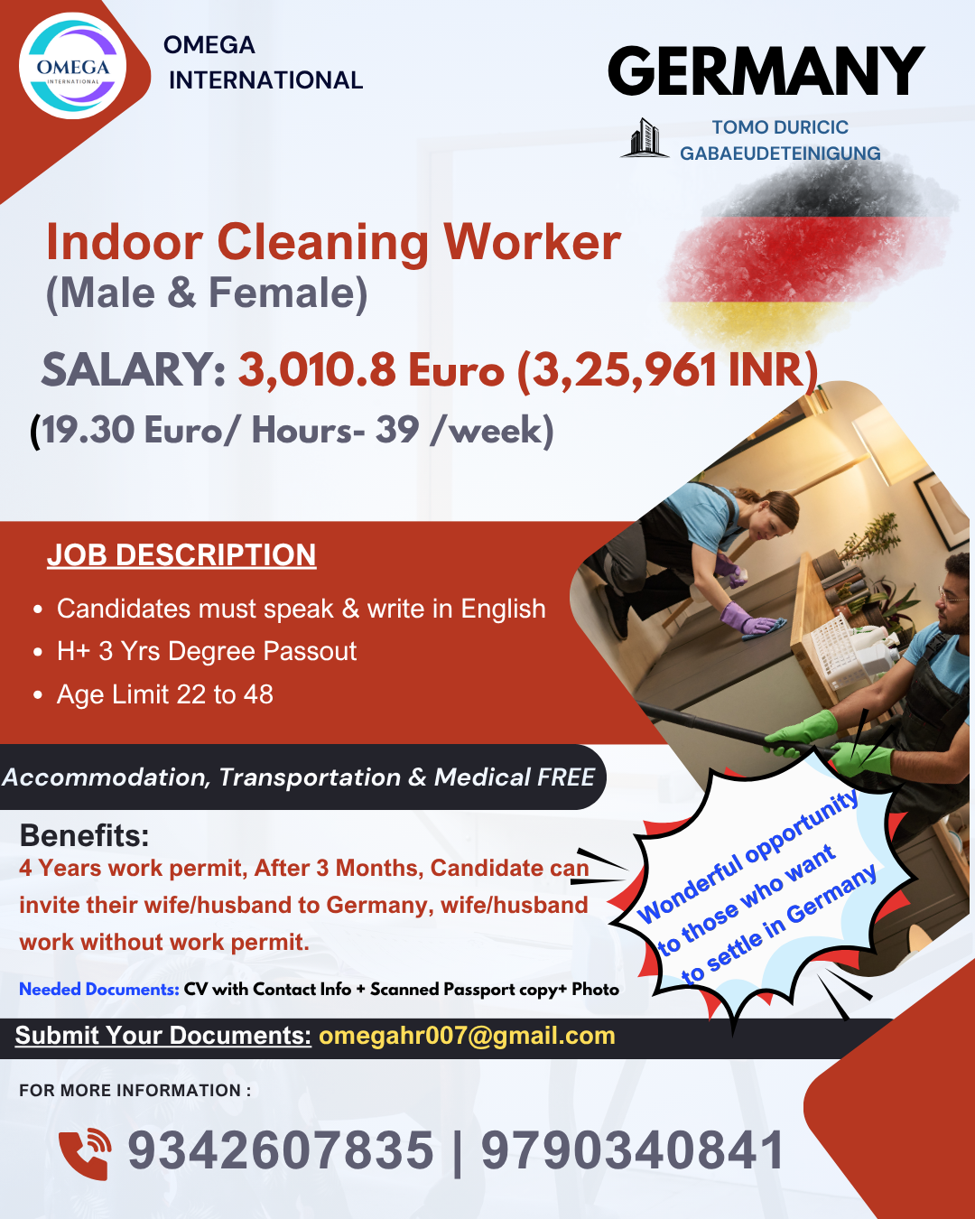 WANTED FOR EUOPE-GERMANY