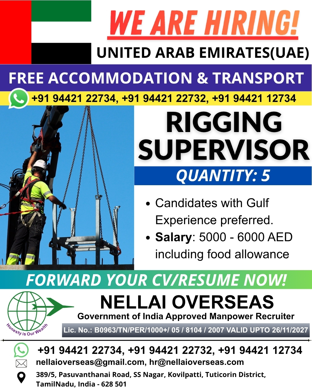 RIGGING SUPERVISOR UAE