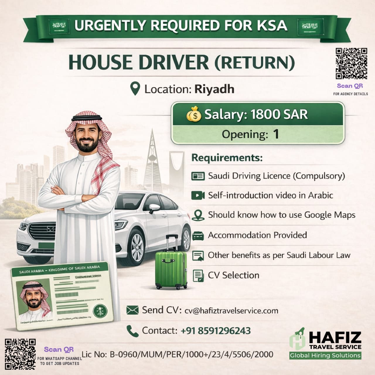 ? URGENT REQUIREMENT – SAUDI ARABIA (RIYADH) ??