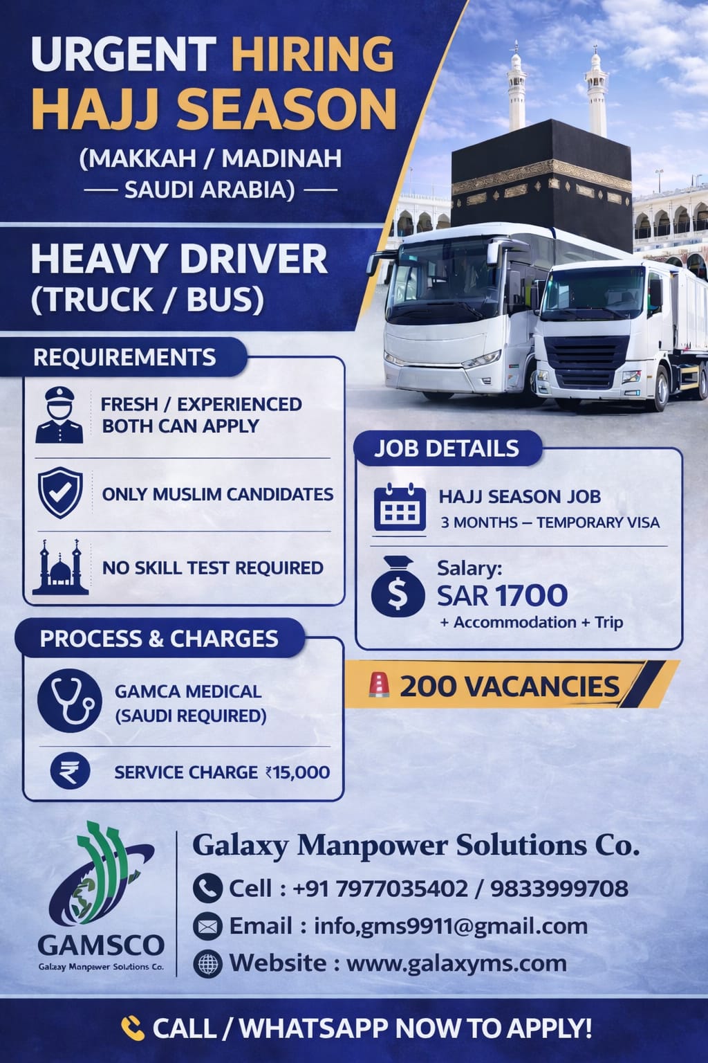 Heavy Bus Driver -Hajj Season