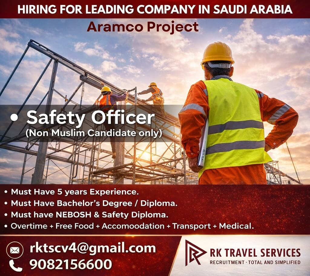 HIRING FOR LEADING Company in SAUDI ARABIA HIRING FOR LEADING Company in SAUDI ARABIA