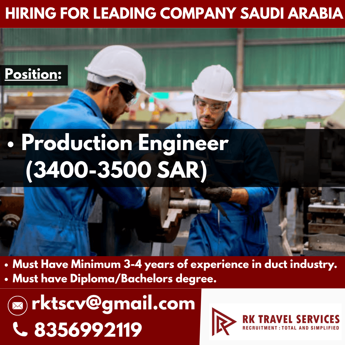 HIRING FOR LEADING COMPANY SAUDI ARABIA HIRING FOR LEADING COMPANY SAUDI ARABIA