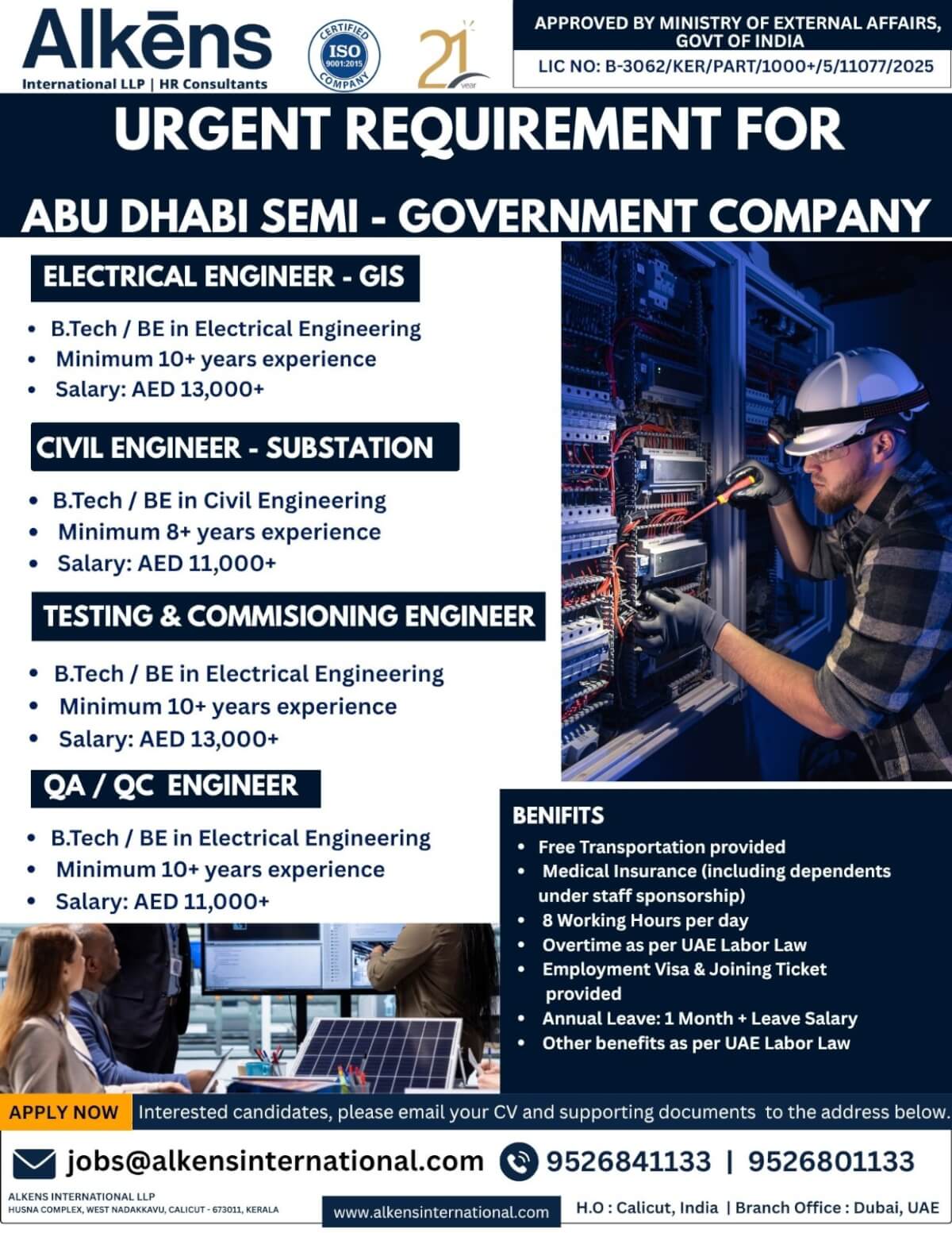 HIRING FOR ABU DHABI HIRING FOR ABU DHABI