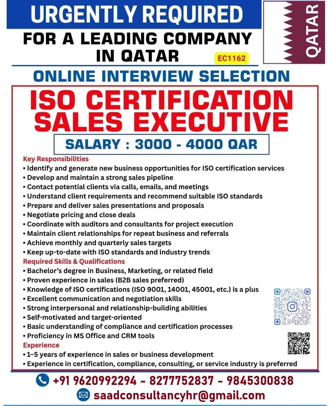 HIRING FOR QATAR