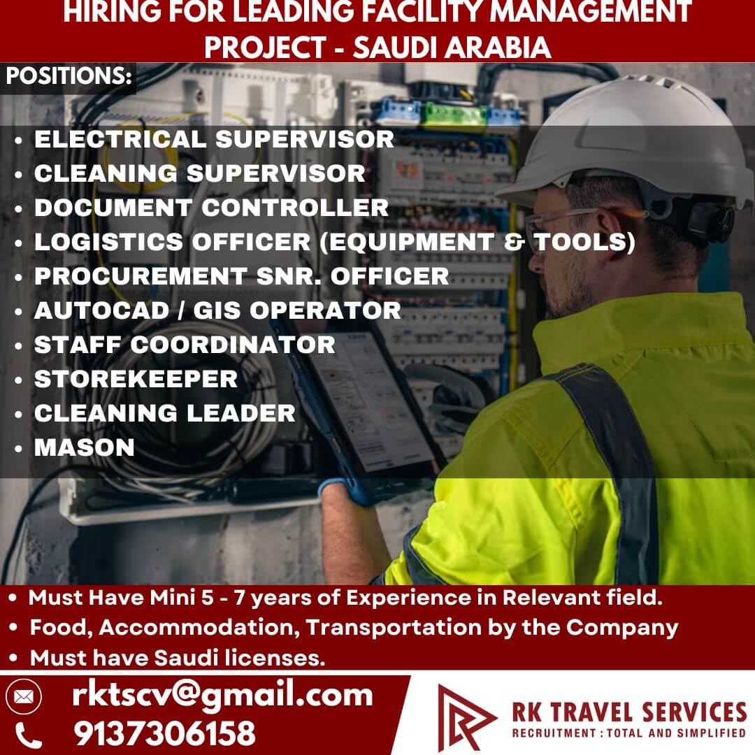 HIRING FOR LEADING FACILITY MANAGEMENT PROJECT - SAUDI ARABIA