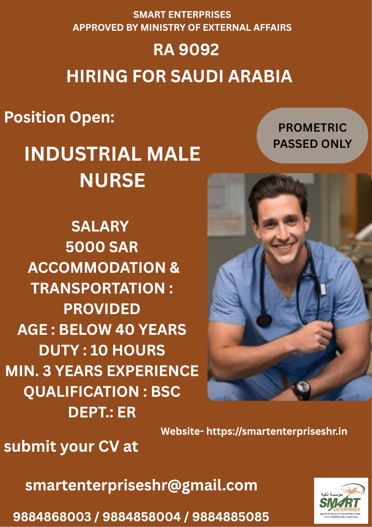 URGENT REQUIREMENT FOR SAUDI ARABIA