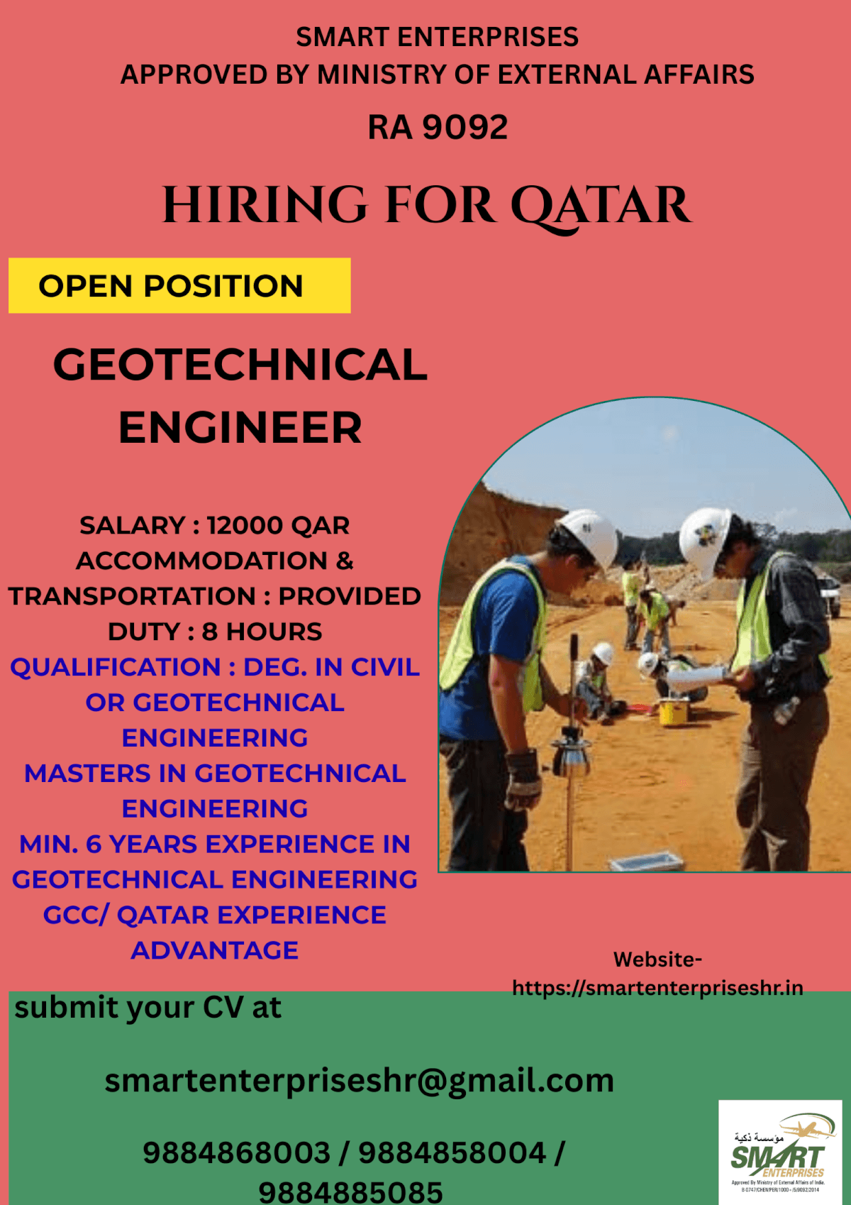 URGENT REQUIREMENT FOR QATAR