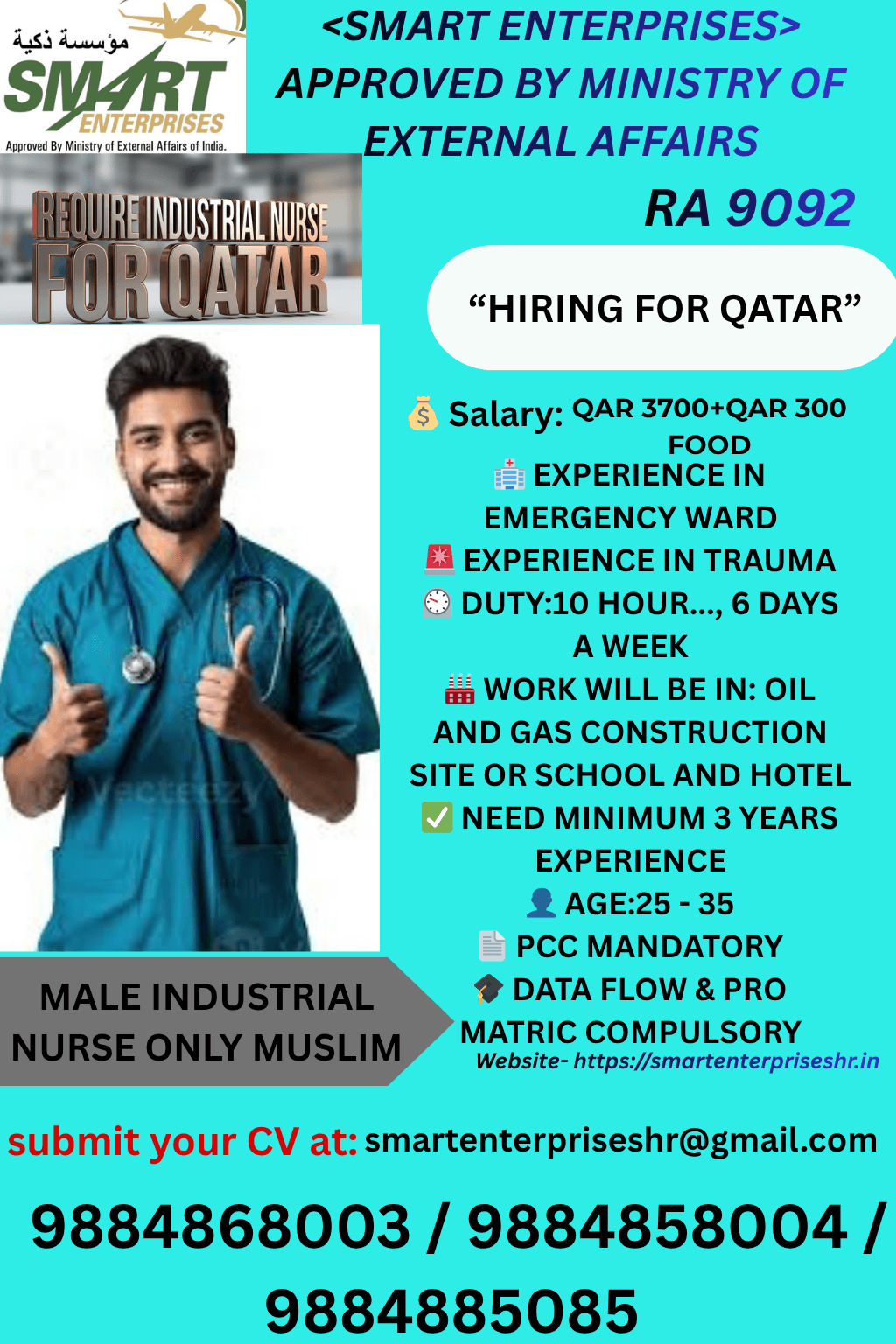 MALE NRUSE ONLY MUSLIM