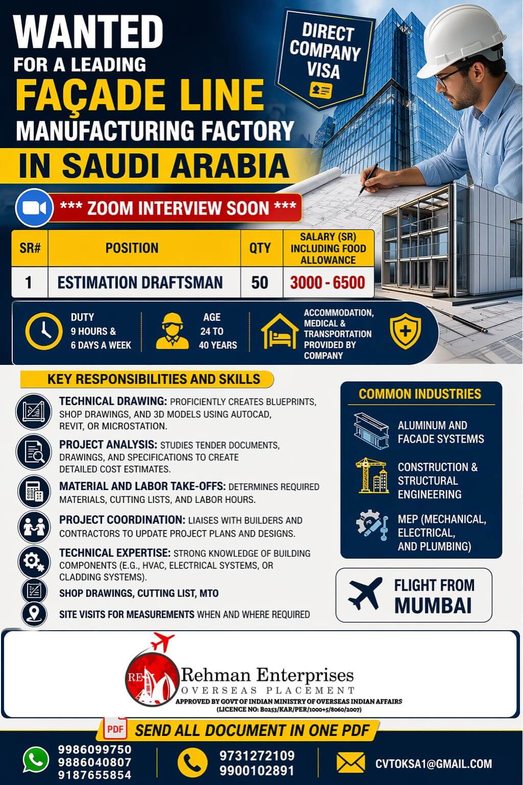 URGENT HIRING FOR SAUDI ARABIA