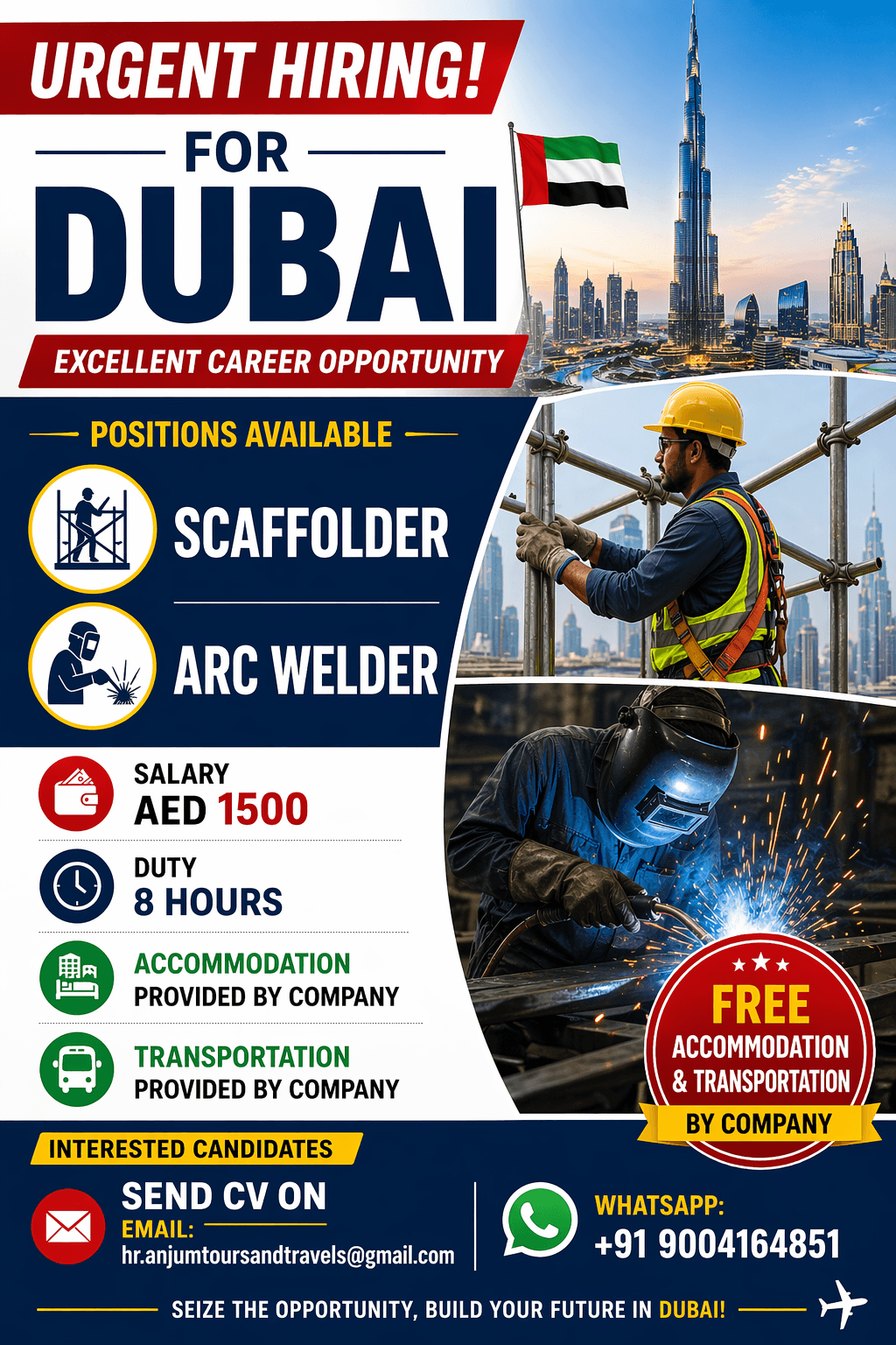 Hiring for Dubai