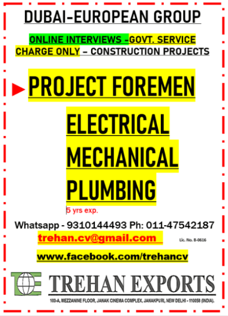 PROJECT FOREMEN