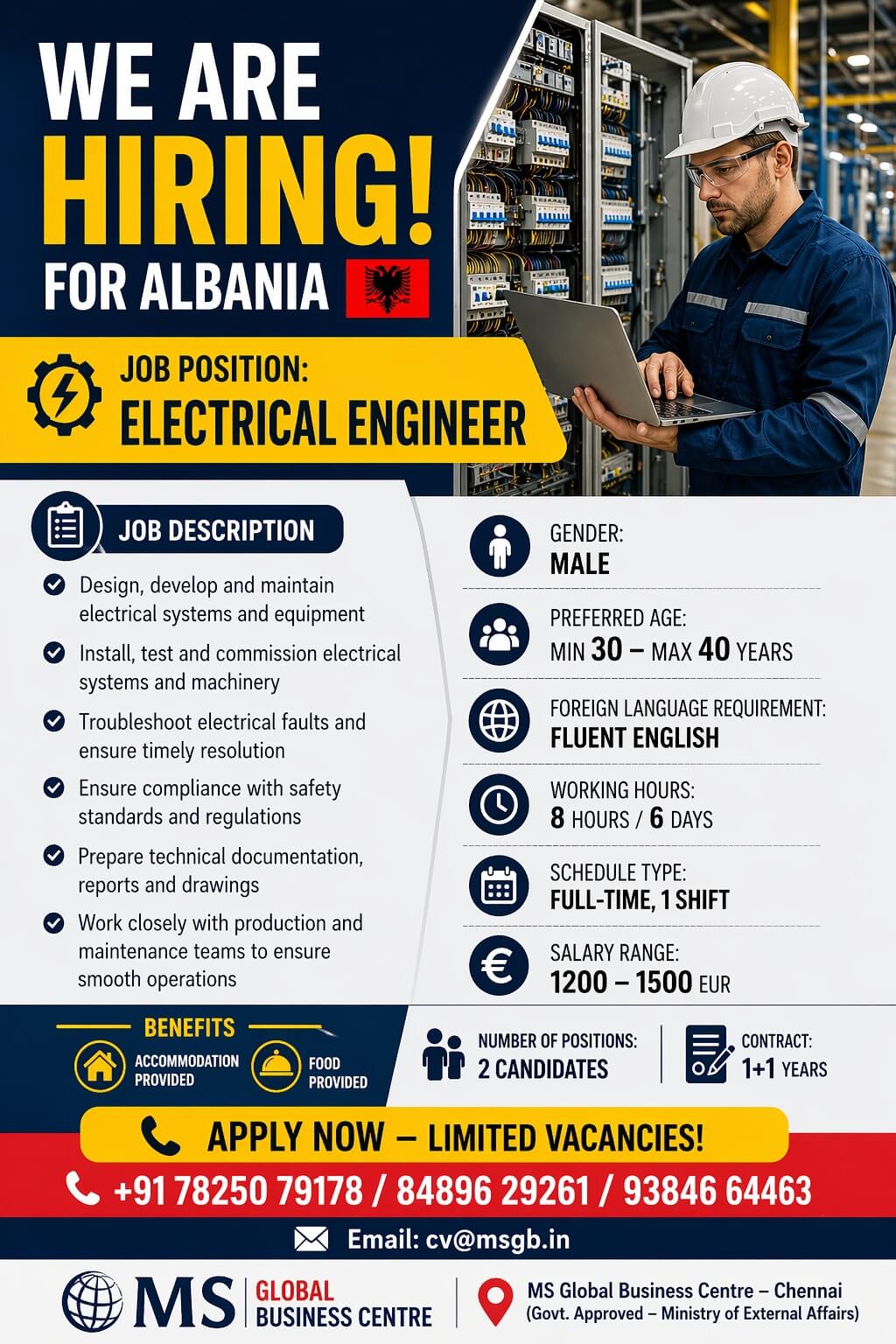 ALBANIA - ELECTRICAL ENGINEER