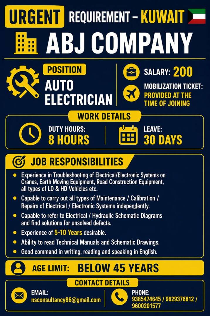 LEADING ABJ COMPANY REQUIREMENT FOR KUWAIT
