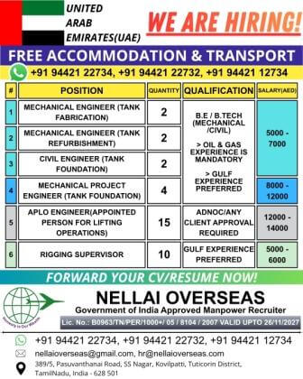 WANTED FOR UAE - OIL & GAS