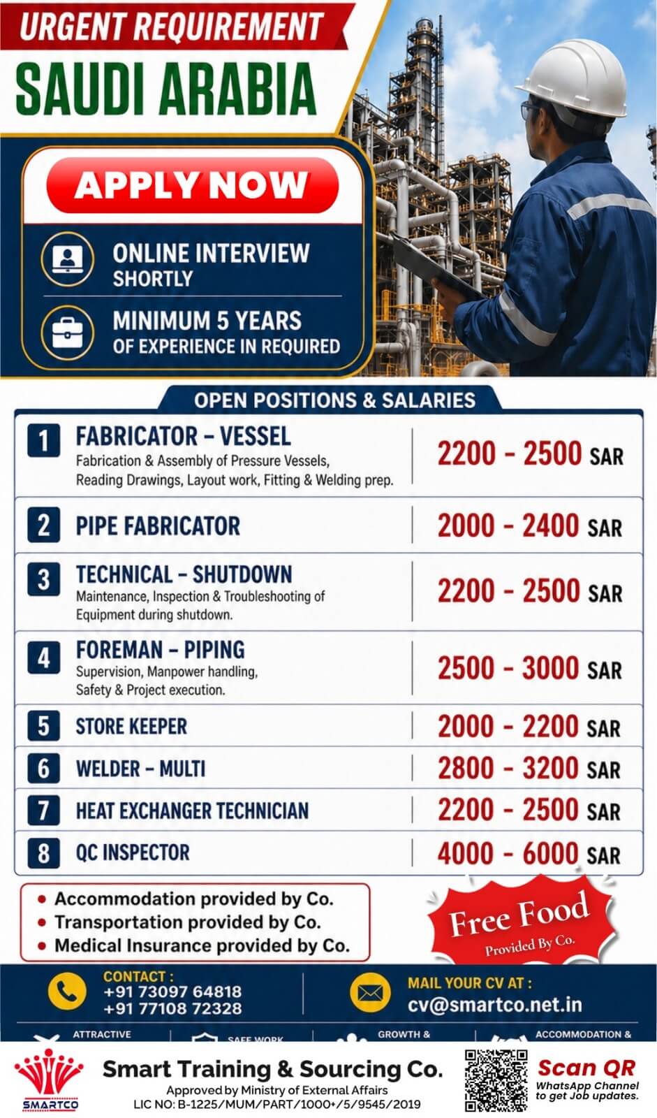 URGENT REQUIREMENT ?? SAUDI ARABIA