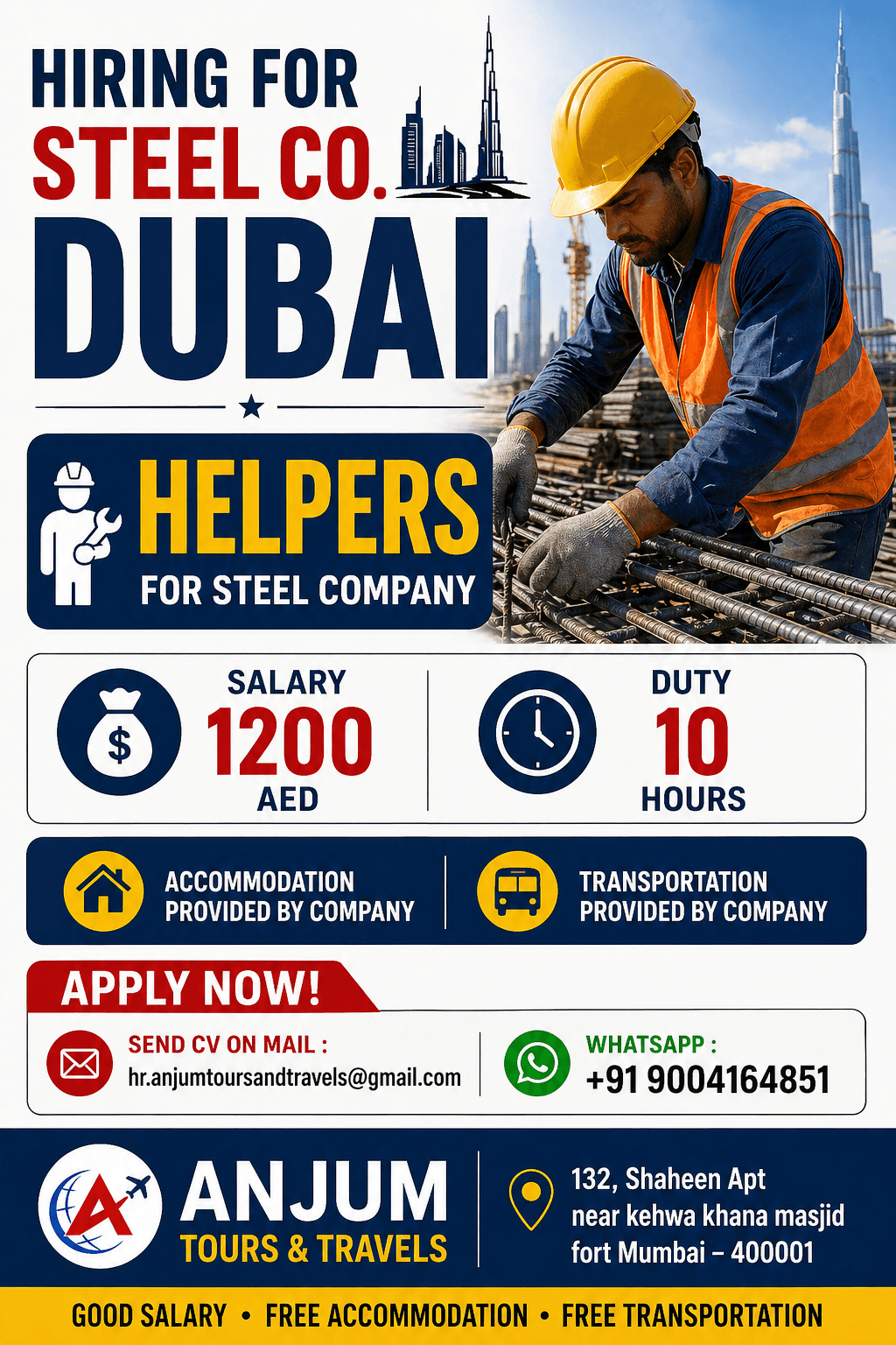 HIRING FOR DUBAI