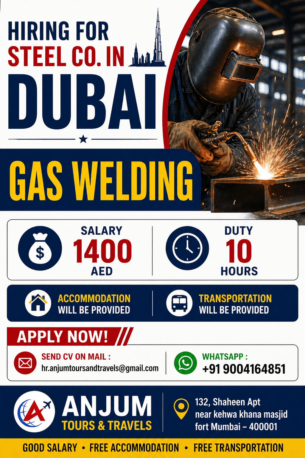 HIRING FOR DUBAI
