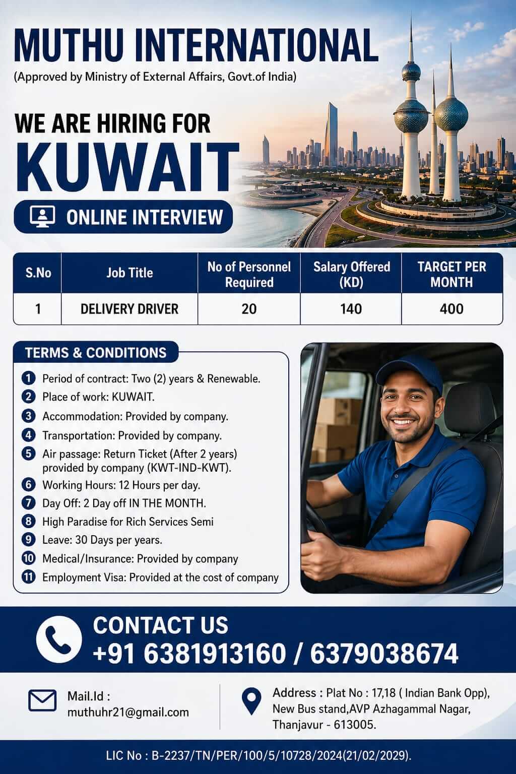WANTED FOR KUWAIT