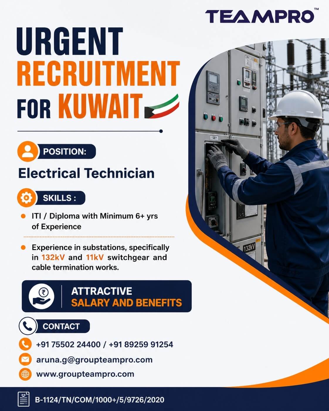 ? We’re Hiring: Electrical Technicians | Kuwait ??