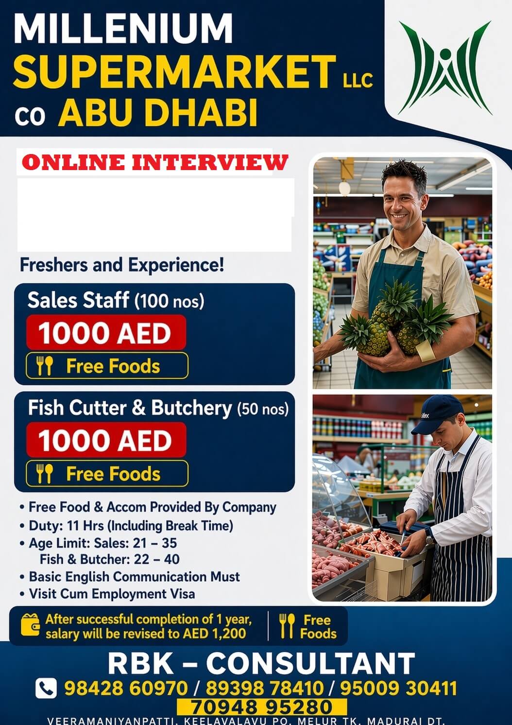 URGENT REQUIREMENT FOR ABHDHABI