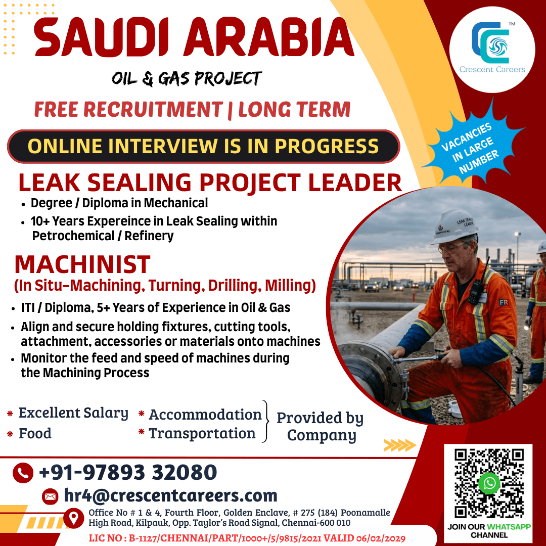 LEAK SEALING PROJECT LEADER / MACHINIST