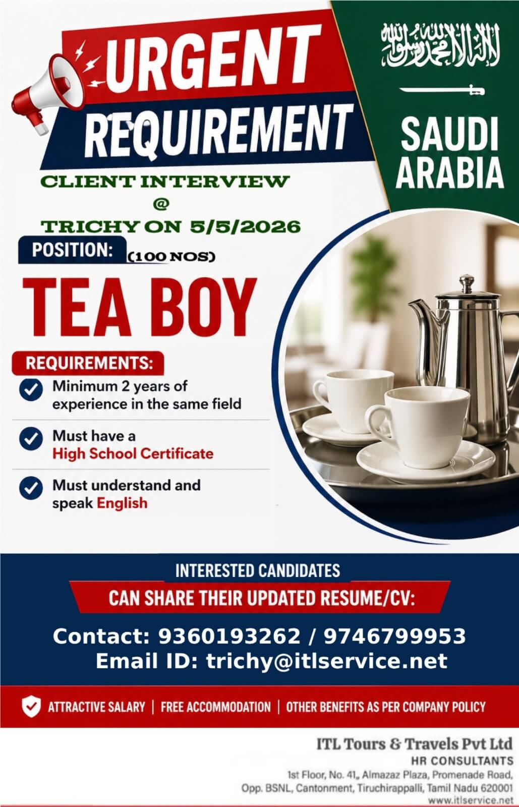 URGENT REQUIREMENT