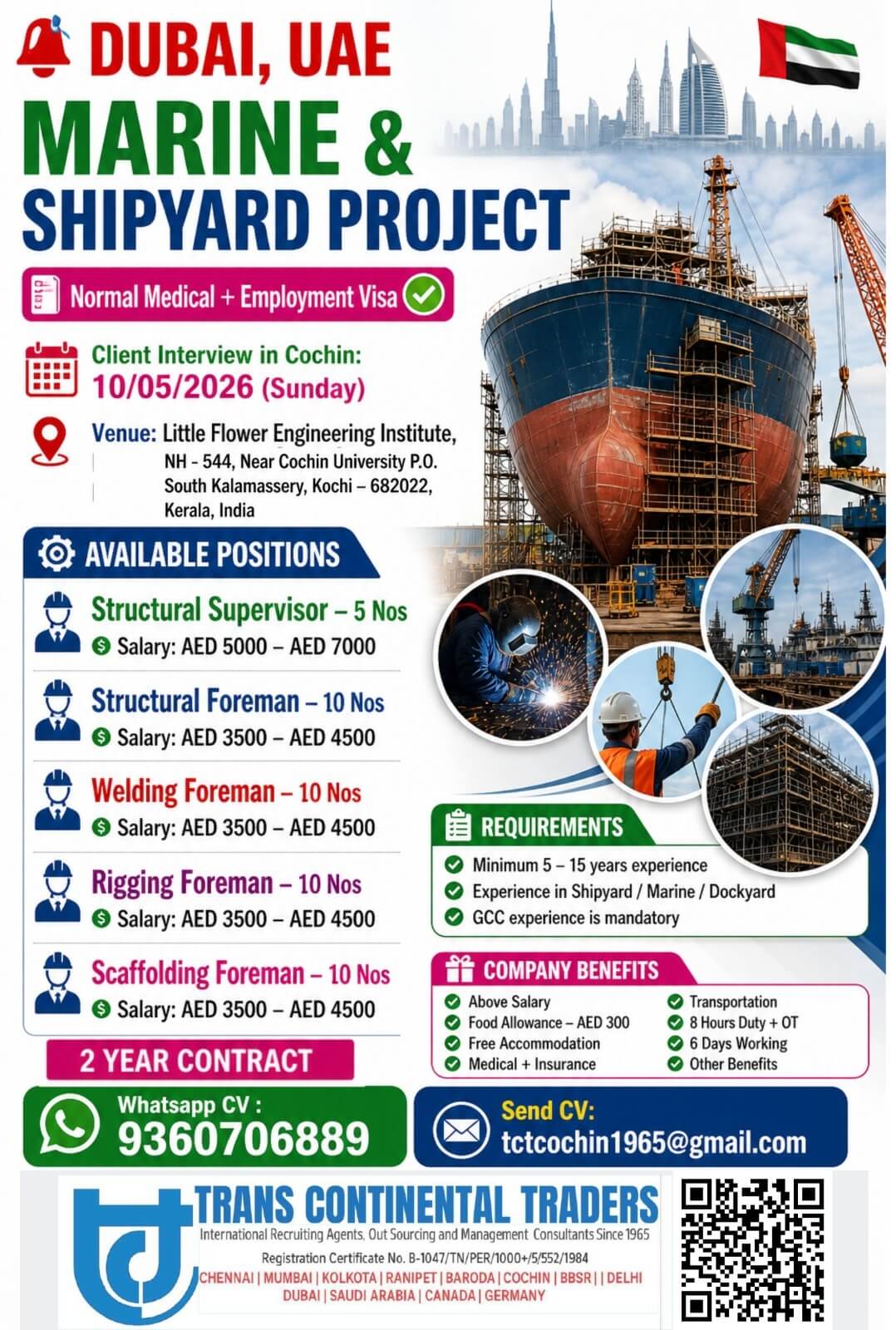 HIRING FOR SHIPYARD PROJECT-DUBAI
