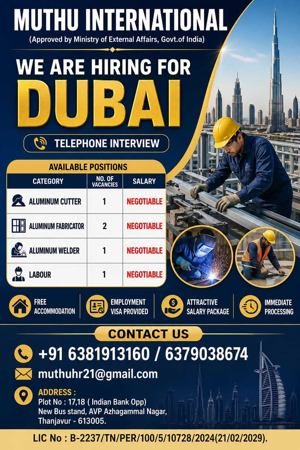 WANTED FOR DUBAI