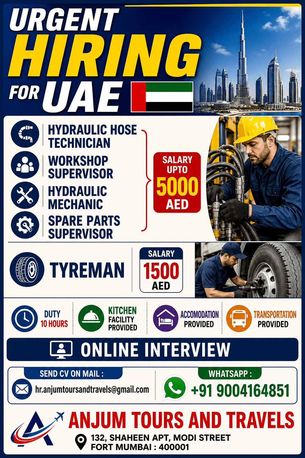 HIRING FOR UAE