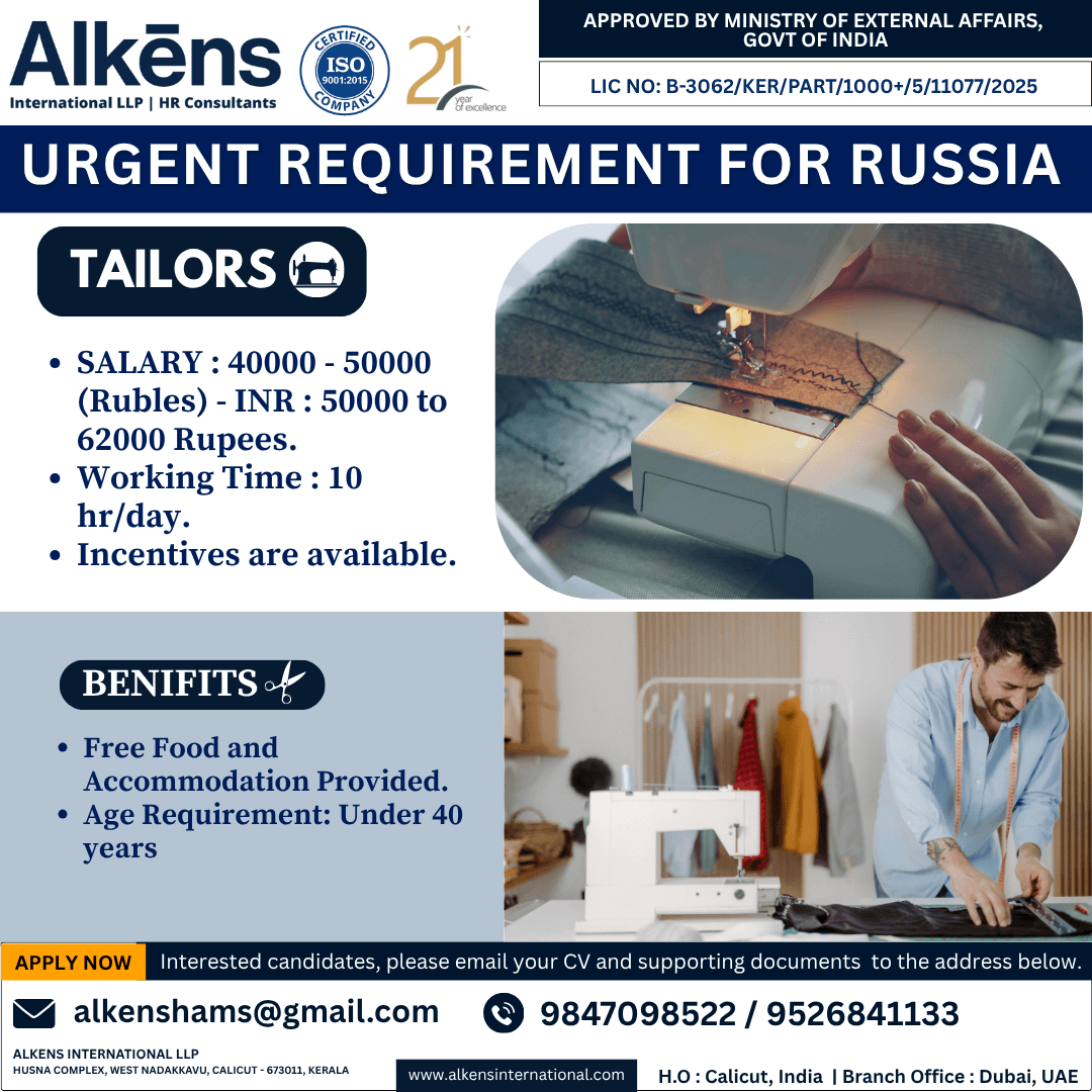 HIRING  FOR RUSSIA