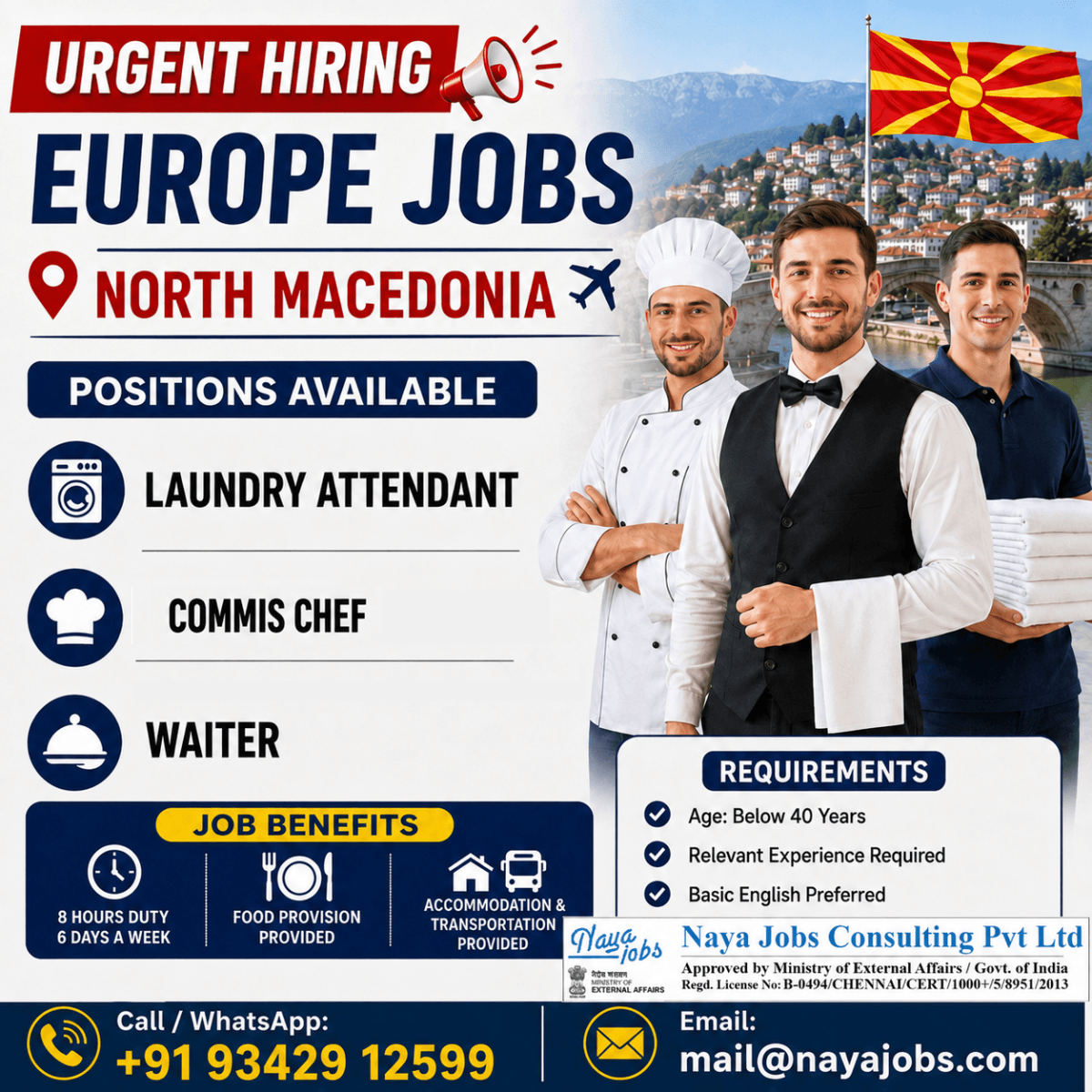 URGENT HIRING – EUROPE JOBS