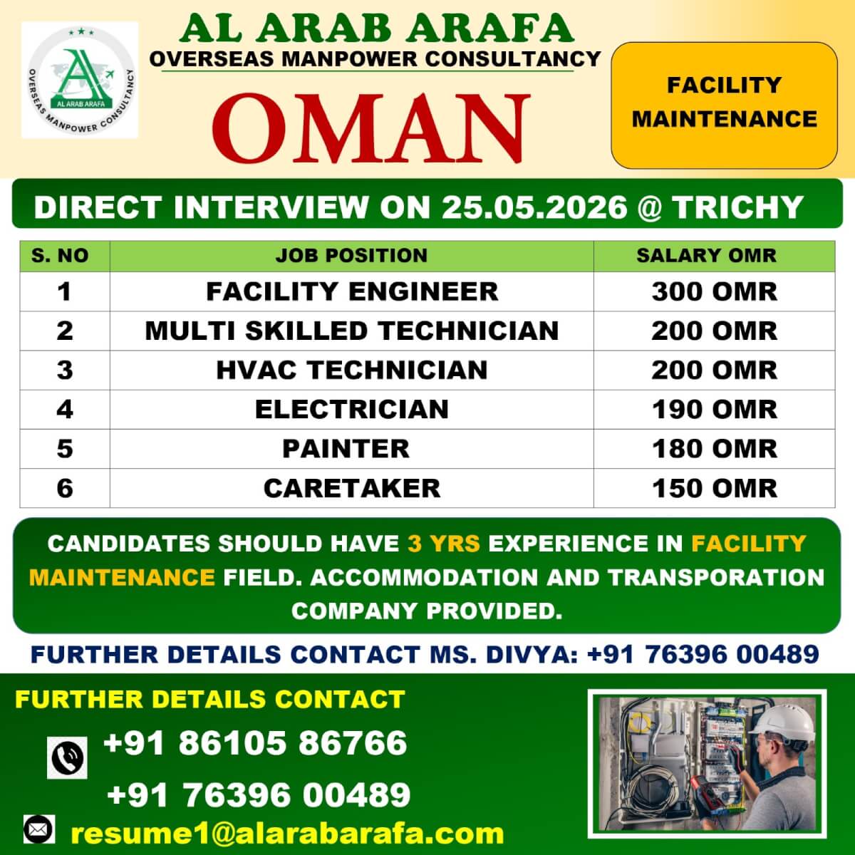 DIRECT INTERVIEW ON 25.05.2026 @ TRICHY DIRECT INTERVIEW ON 25.05.2026 @ TRICHY