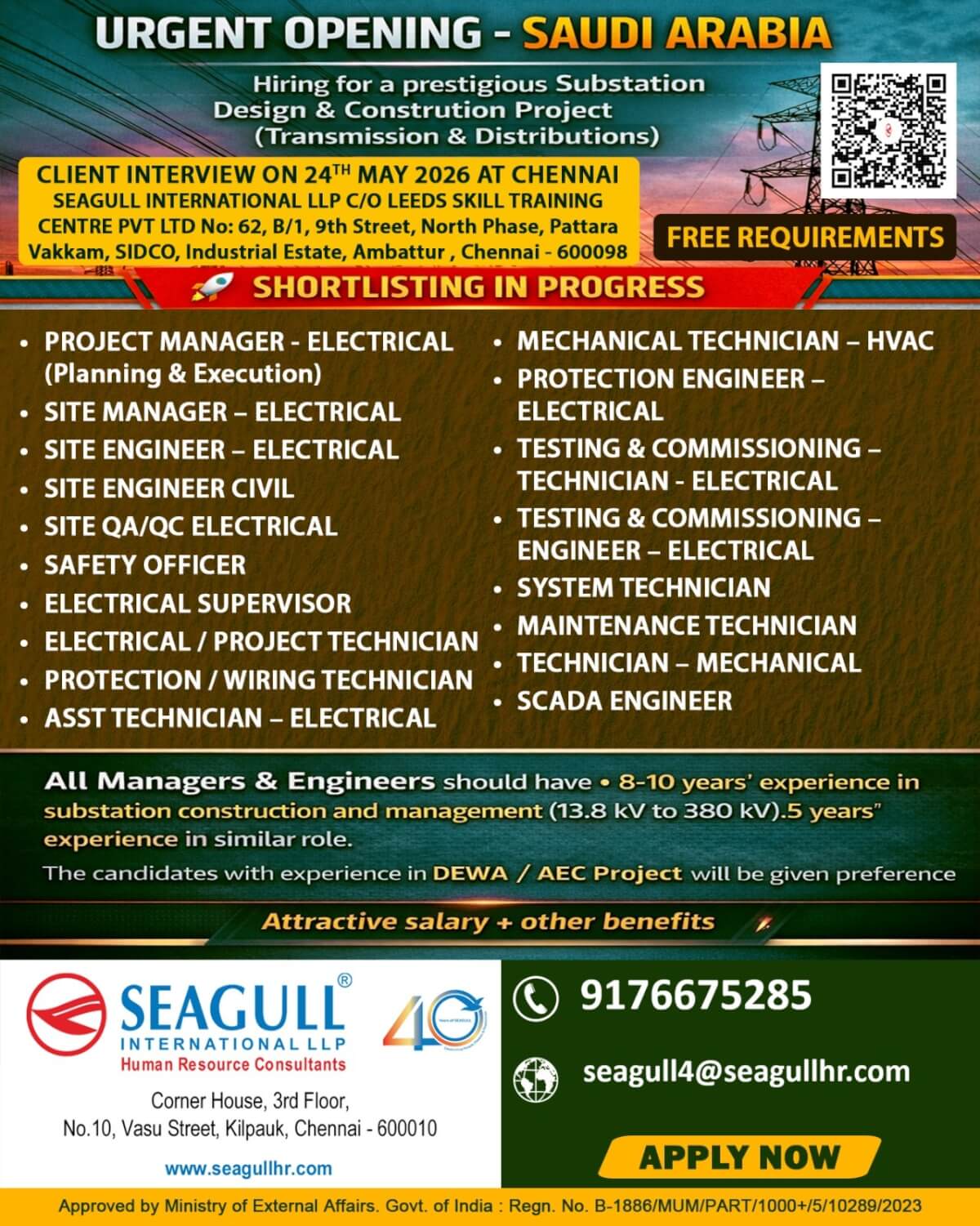 FREE & VERY URGENT REQUIREMENTS FOR OIL & GAS LONG TIME PROJECT AT SAUDI ARABIA - KSA
