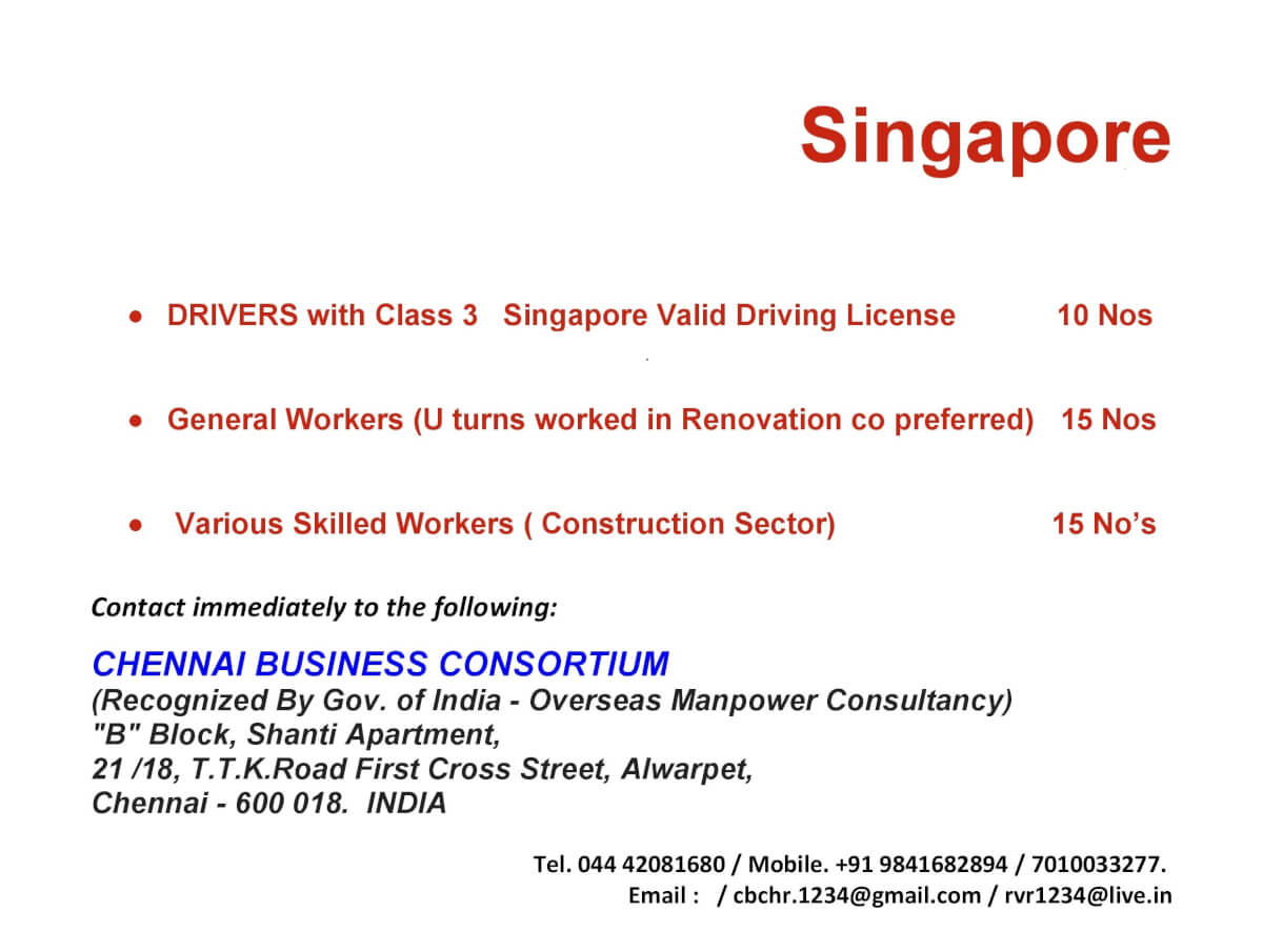 DRIVER With Class 3 License with CIVIL Construction Workers DRIVER With Class 3 License with CIVIL Construction Workers