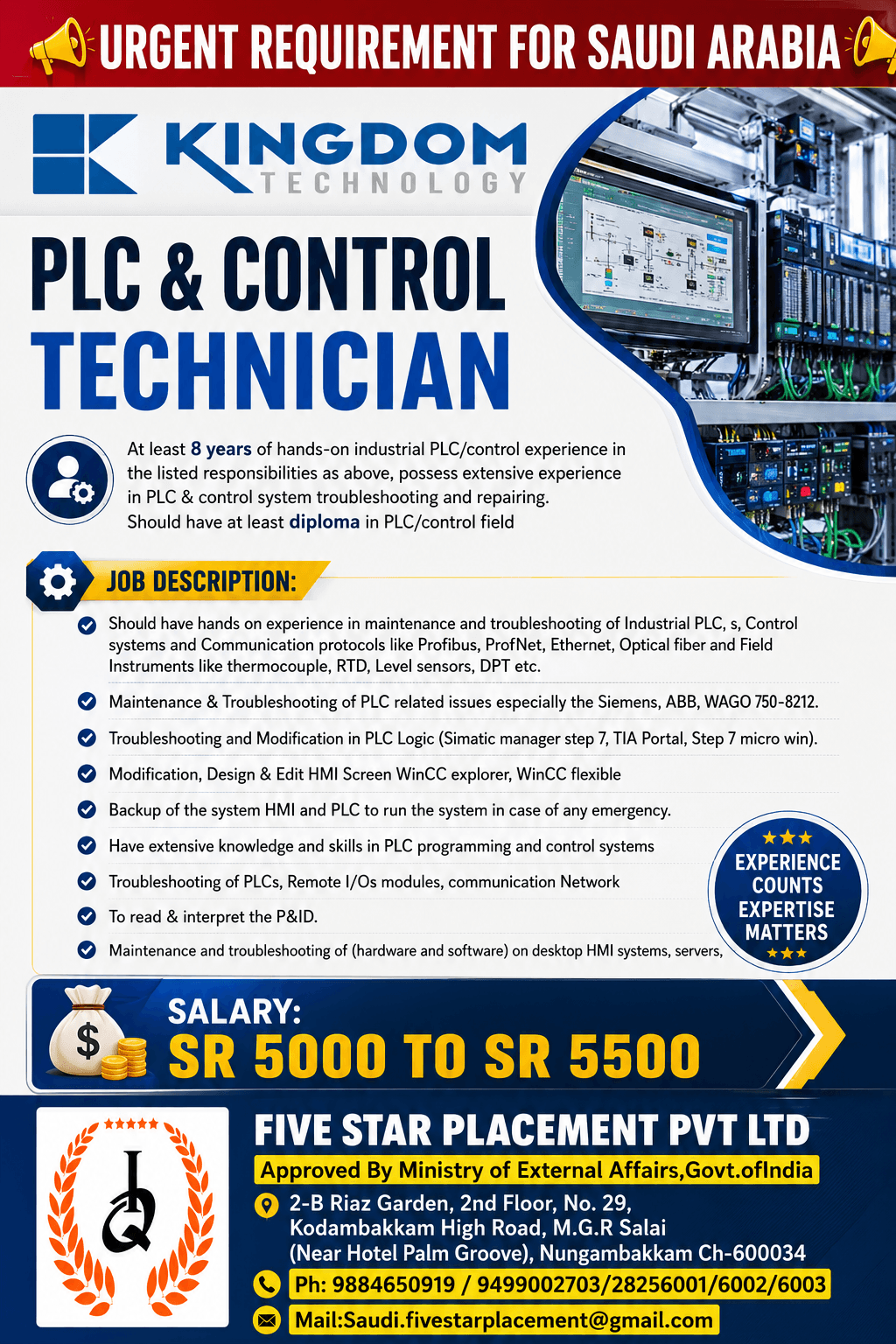 URGENT REQUIREMENT FOR SAUDI ARABIA URGENT REQUIREMENT FOR SAUDI ARABIA