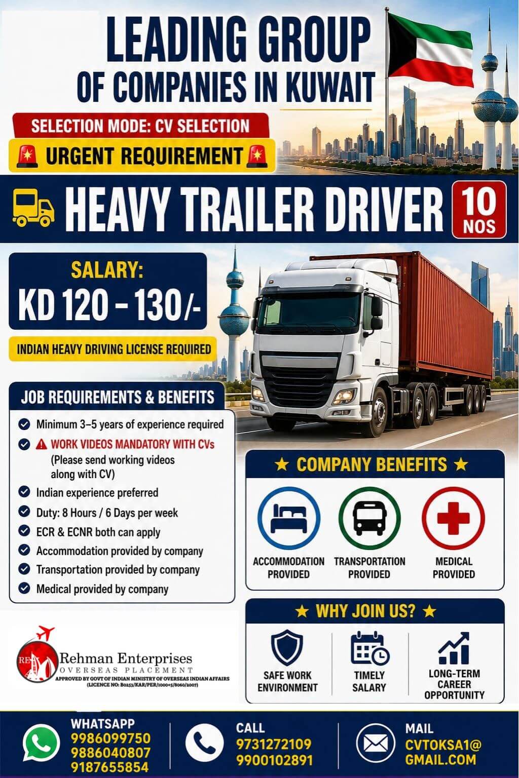 HIRING FOR KUWAIT