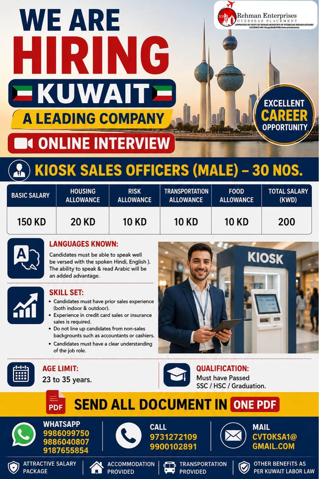 HIRING FOR KUWAIT HIRING FOR KUWAIT