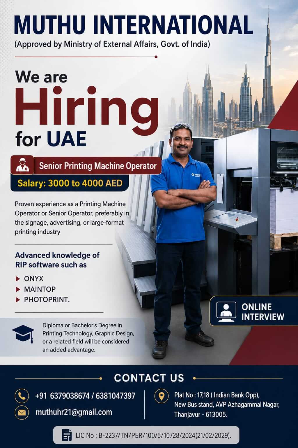 WANTED FOR UAE