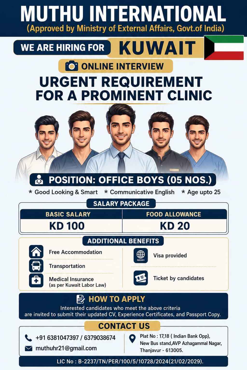 WANTED FOR KUWAIT WANTED FOR KUWAIT