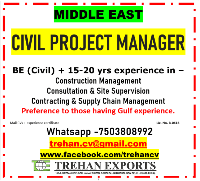CIVIL PROJECT MANAGER CIVIL PROJECT MANAGER