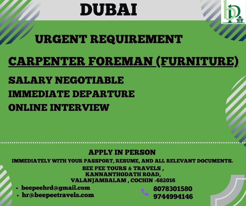 CARPENTER FORMAN (FURNITURE) CARPENTER FORMAN (FURNITURE)