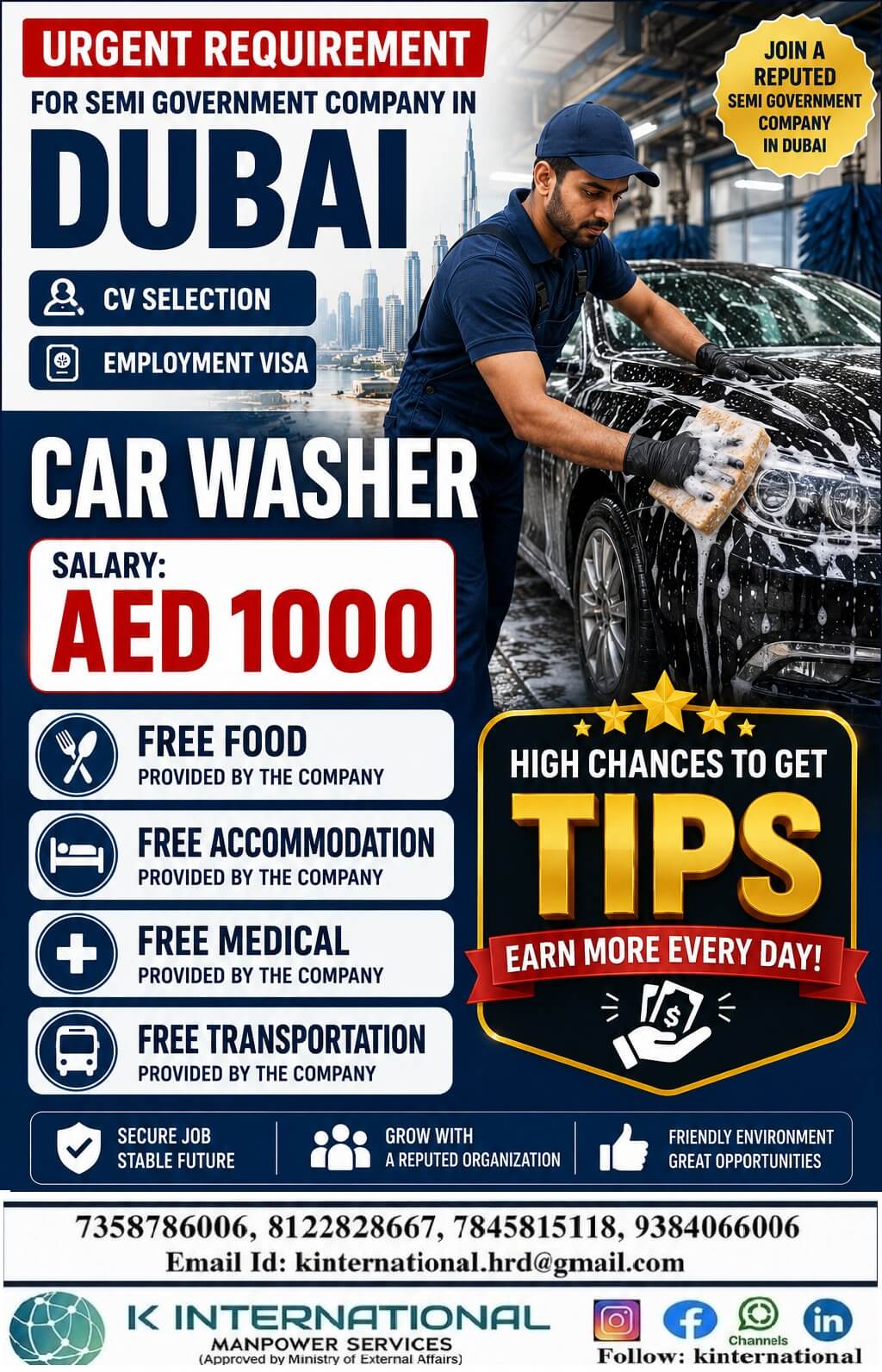 URGENT REQUIREMENT FOR DUBAI URGENT REQUIREMENT FOR DUBAI