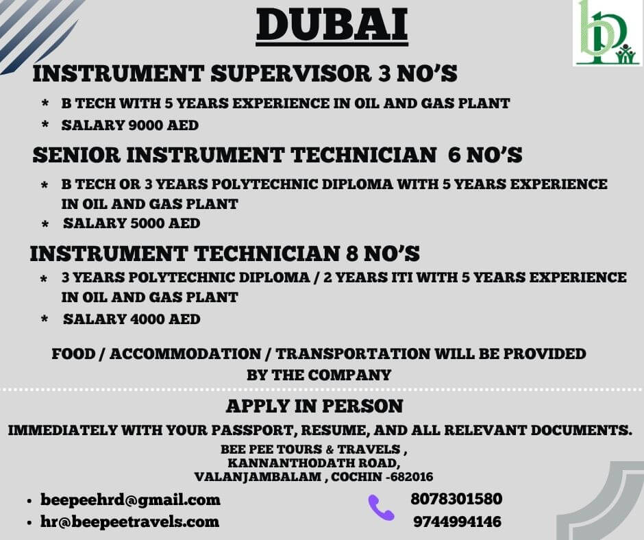 REQUIREMENT FOR A LEADING COMPANY DUBAI