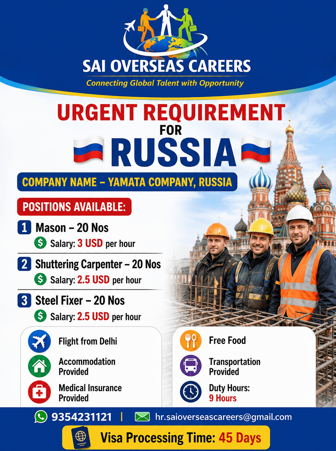 URGENT REQUIREMENT FOR RUSSIA URGENT REQUIREMENT FOR RUSSIA