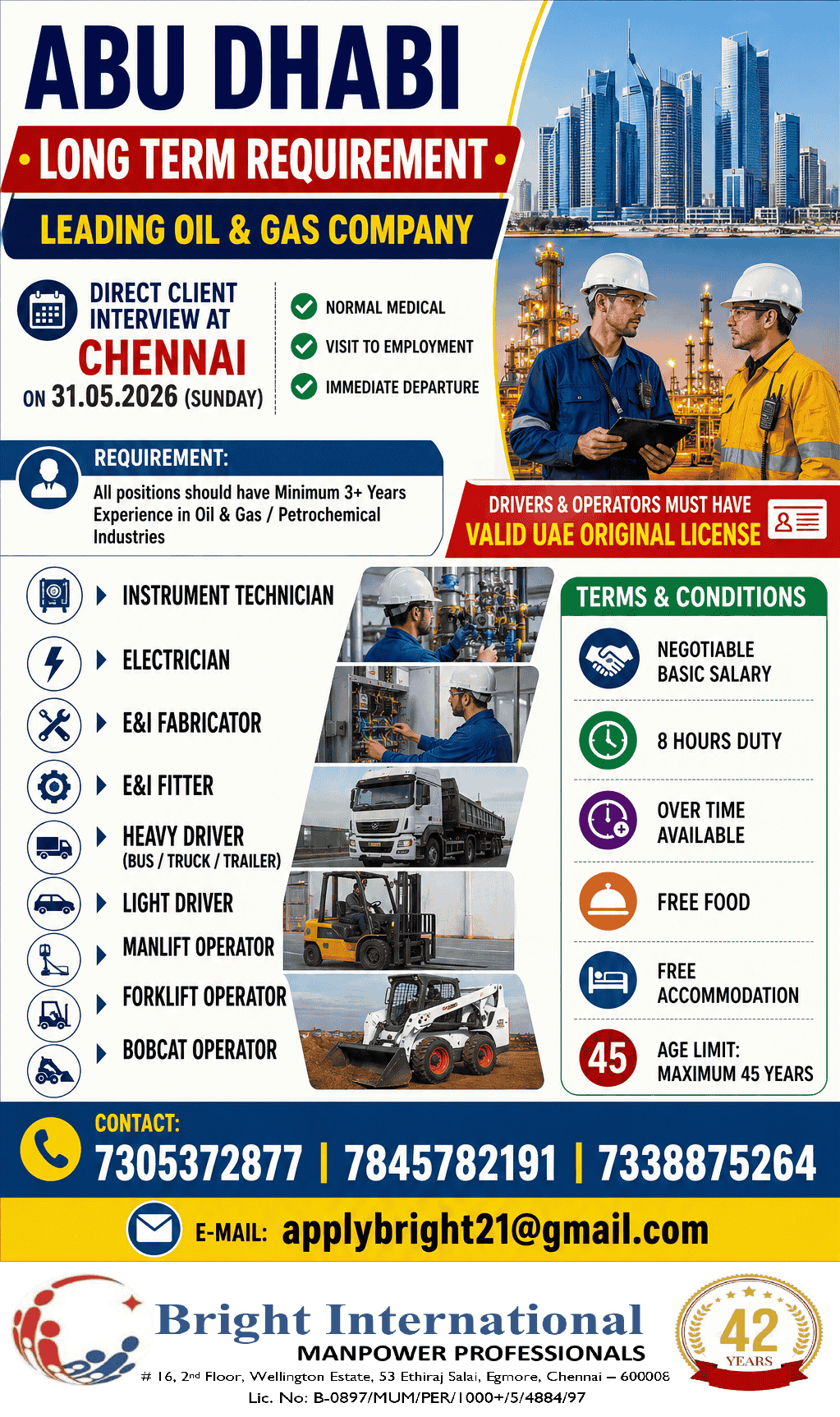 Abu Dhabi - Long Term Requirement Abu Dhabi - Long Term Requirement
