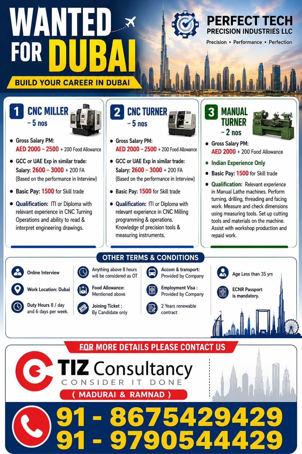 CNC Miller & Turner Vacancies for UAE