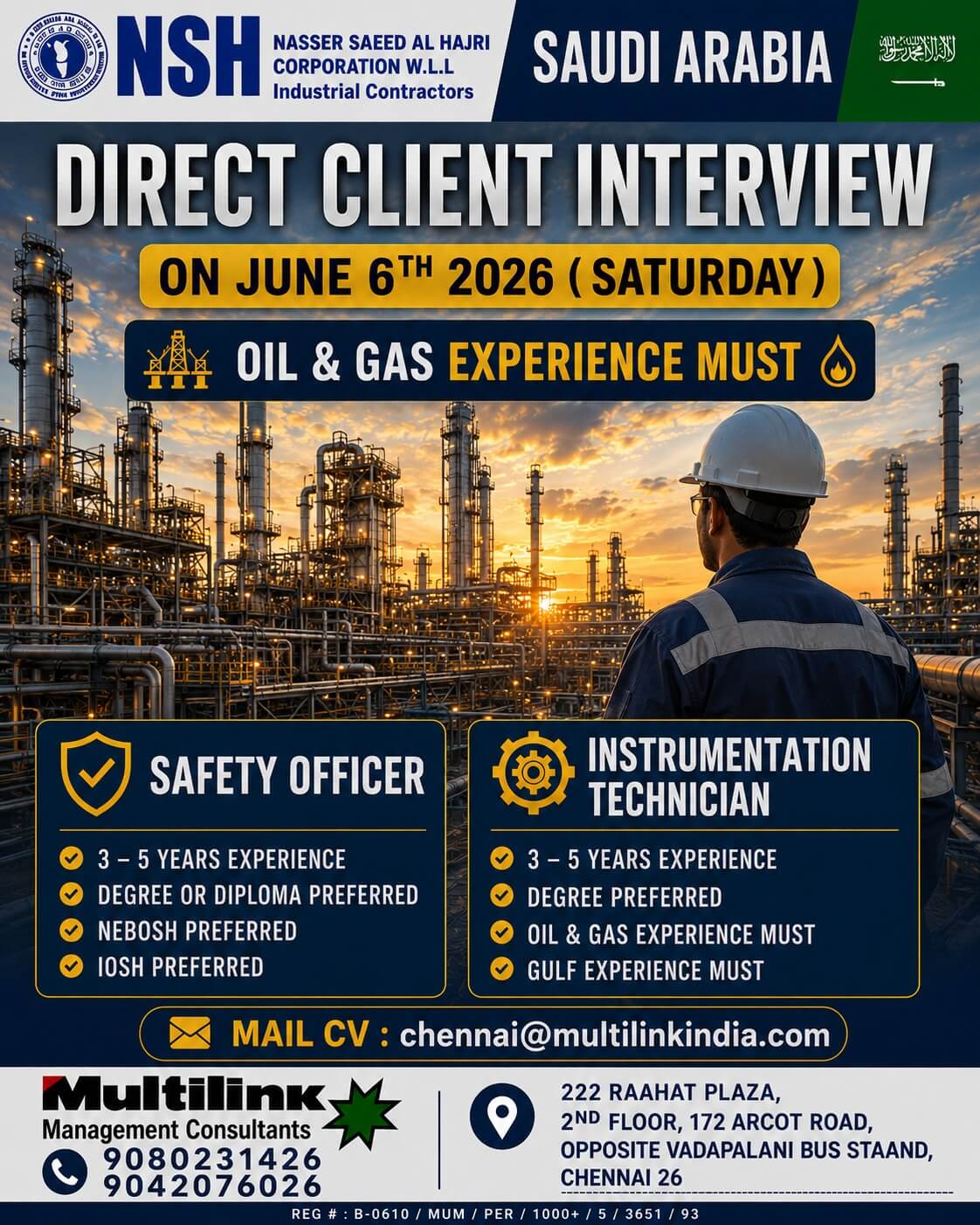 Safety Officer, Instrument Technician Safety Officer, Instrument Technician